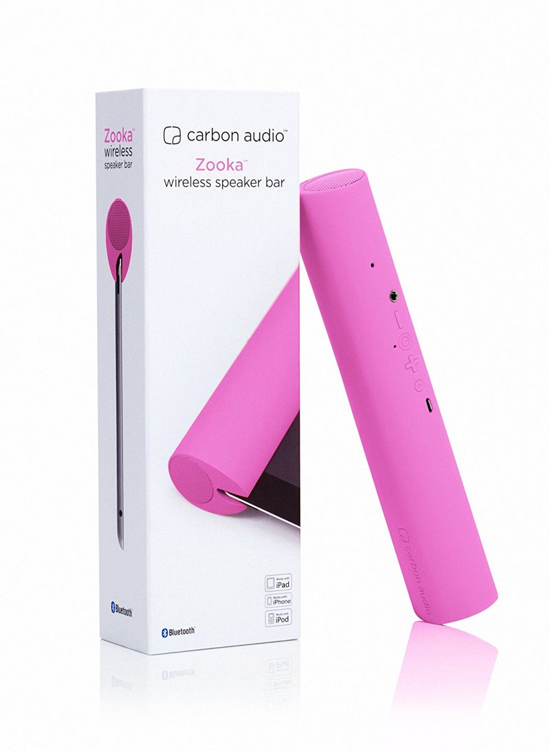 Zooka Carbon Audio Wireless Bluetooth Multimedia  Speaker Pink - Image 4