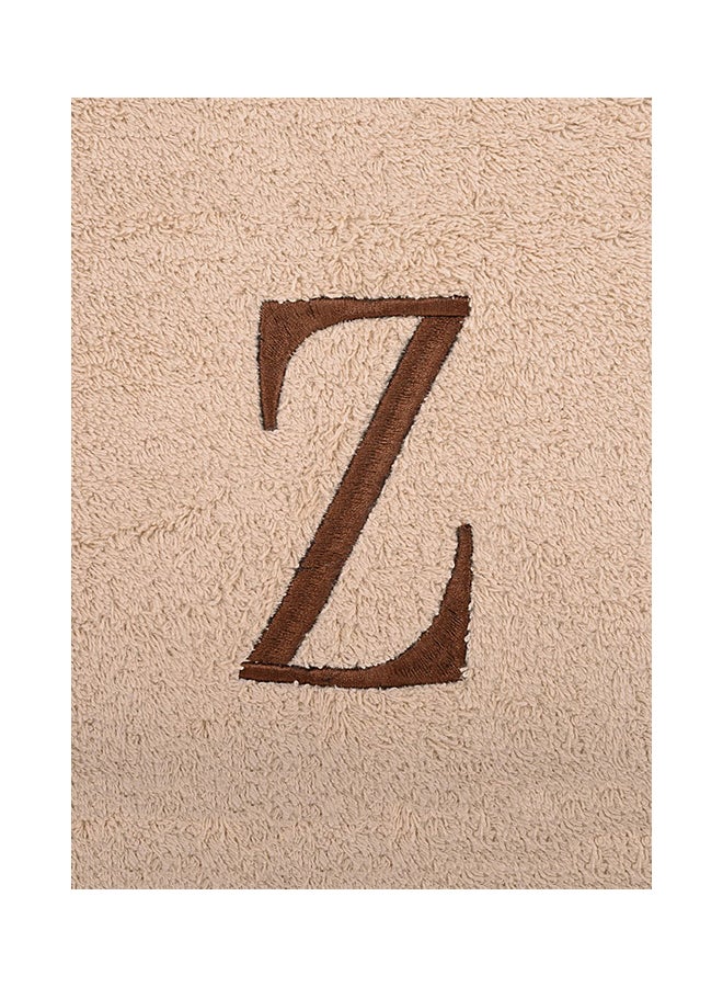 Style Premiere Embroidered Z Bath Towel Beige 76x140cm  - Image 3
