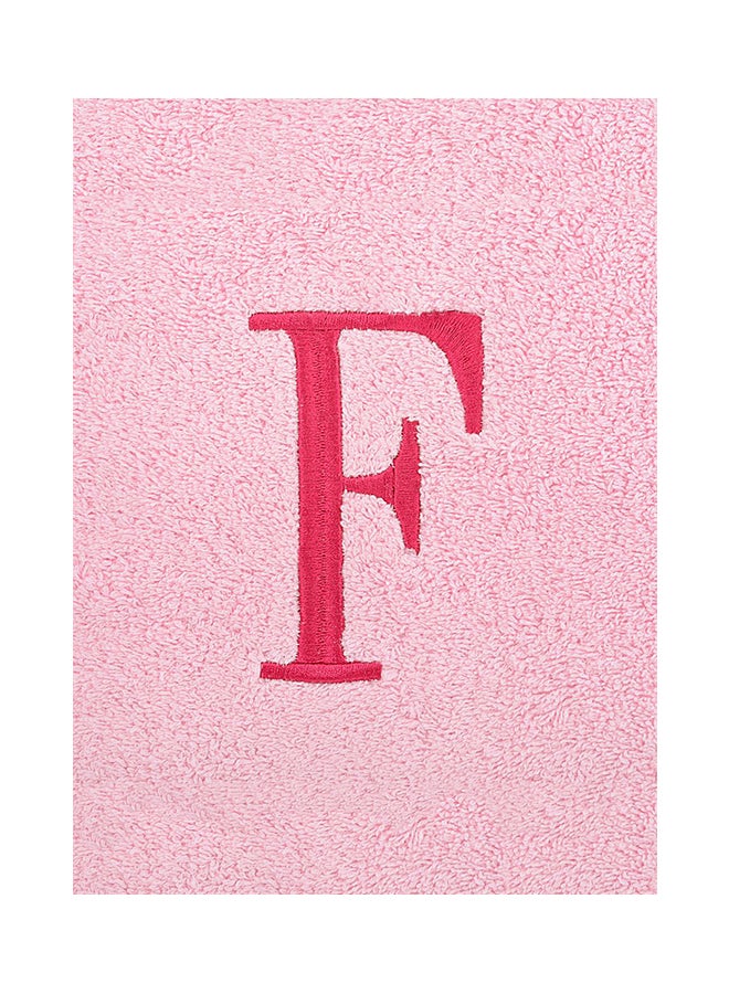 Style Premiere - Embroidered F Bath Towel Pink 76x140cm - Image 1