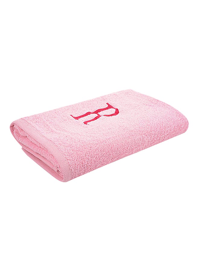 Embroidered R Bath Towel Pink 76x140cm - v1506621703/N11634863A_1