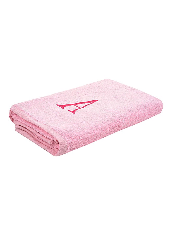 Embroidered A Bath Towel Pink 76x140cm - v1506622367/N11634848A_1