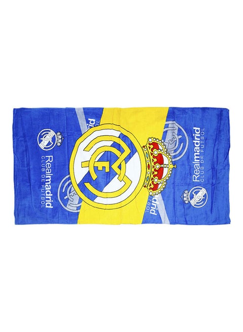 Real Madrid FC Bath and Beach Towel Blue/Yellow