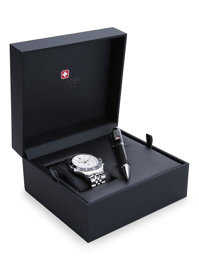 men Analog Watch and Pen Set W S6-5183.7.04.01.07