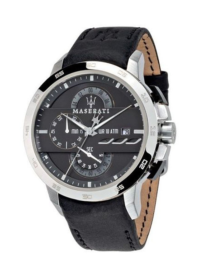 مازيراتي ساعة انجيجنو كرونوغراف كوارتز بسوار جلدي R8871619004 للرجال