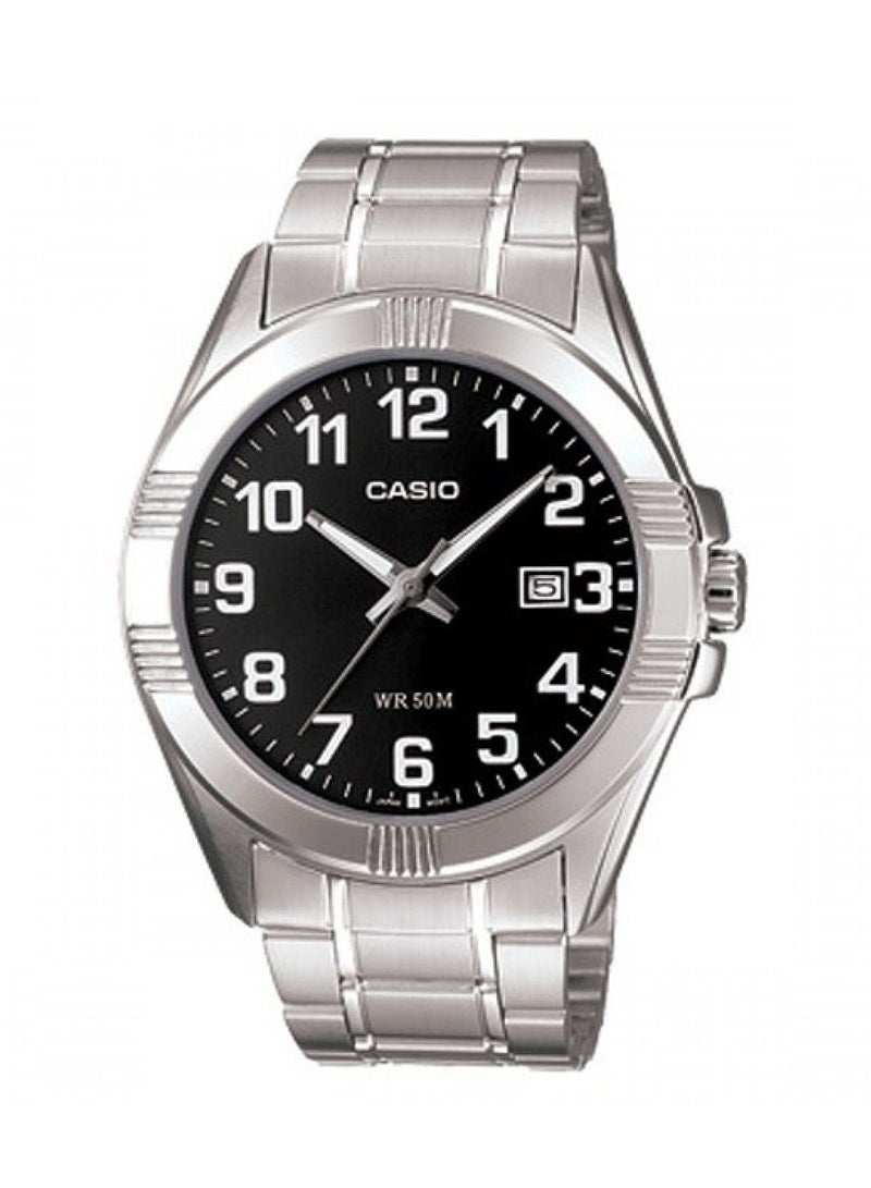 CASIO Men's Stainless Steel Analog Quartz Watch MTP-1308D-1BV - 45 mm - Silver - Image 1