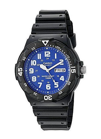 CASIO Men's Stainless Steel Analog Quartz Watch MRW200H-2B2V - 45 mm - Black