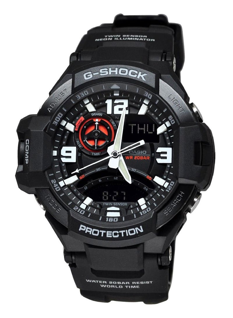جي شوك ساعة يد بعقارب/رقمية من الراتينج GA-1000-1A men
