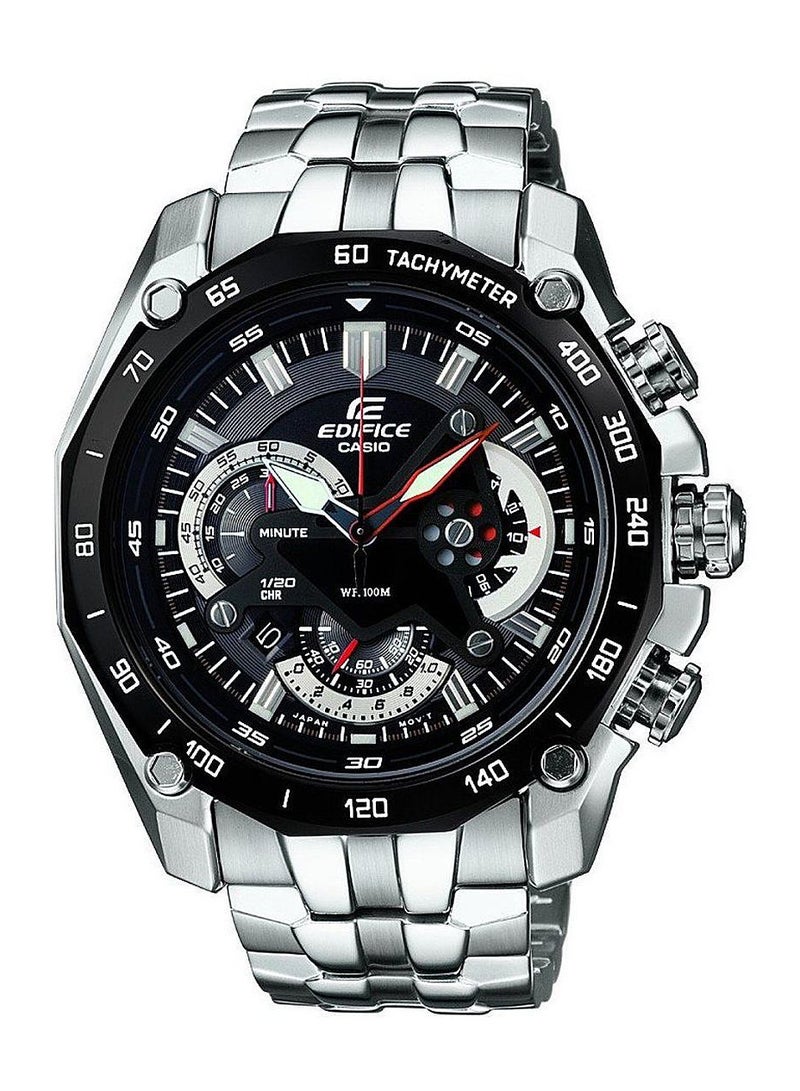 كاسيو ساعة يد كوارتز إديفيس من الستانلس ستيل بعقارب/رقمية EF-550D-1A للرجال