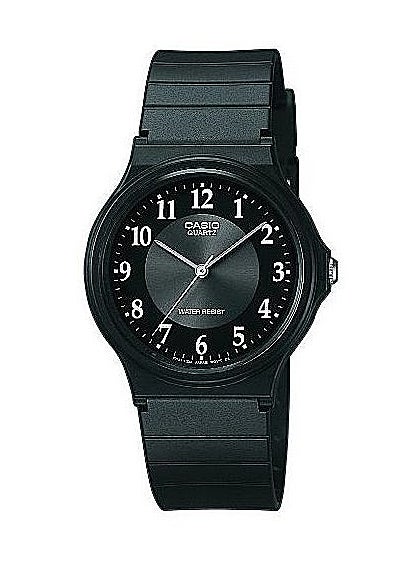 CASIO Men's Leather Analog Quartz Watch MQ-24-1B3LLEF - 34 mm - Black  - Image 1