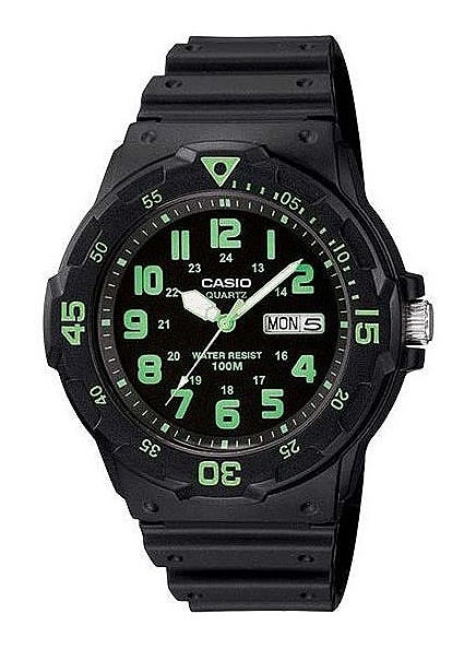 CASIO Men's Resin Analog Quartz Watch MRW-200H-3BVDF - 45 mm - Black - Image 1
