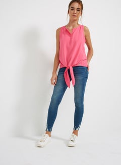 Sleeveless Knotted Top Pink - v1506697221/N12151222A_M3