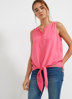 Sleeveless Knotted Top Pink - v1506697319/N12151222A_M1