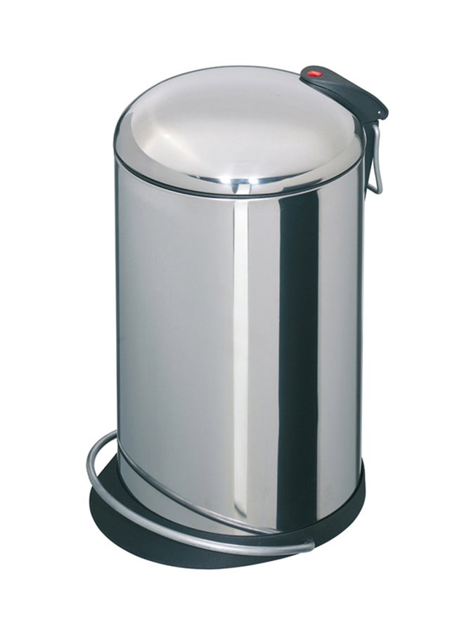 Hailo TopDesign M Pedal Bin 13 Liters, Stainless Steel Kitchen Bin with Lid, Compact Food Waste Bin, Bedroom Bin, Office Dustbin, Recycling Bin, Made in Germany – HLO-0514-240 Silver 16Liters - Image 1