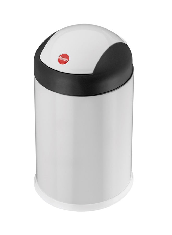 Hailo Sienna Swing Bin Small, 4 Liter Compact Kitchen Bin, Waste Bin for Bedroom Office, Mini Plastic Dustbin, Small Trash Bin, Made in Germany, White, HLO-0704-930 White 4Liters - Image 1