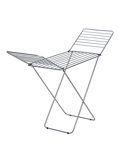 Cloth Drying Foldable Stand | Sturdy Clothes Dryer | Drying Stand Laundry | Heavy Duty Clothing Racks WR51112 Silver 131x4x55cm