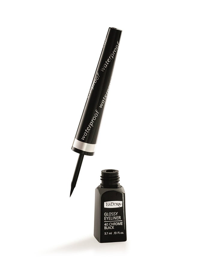 ISADORA Glossy Eyeliner 40 Chrome Black  - Image 2