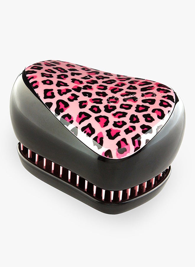 Animal Print Compact Styler Detangling Hairbrush Pink