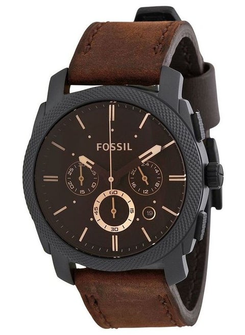 Men's Water Resistant Leather Chronograph Watch FS4656