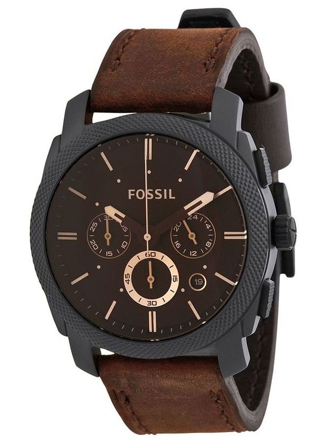 FOSSIL - Men's Water Resistant Leather Chronograph Watch FS4656 - Image 1