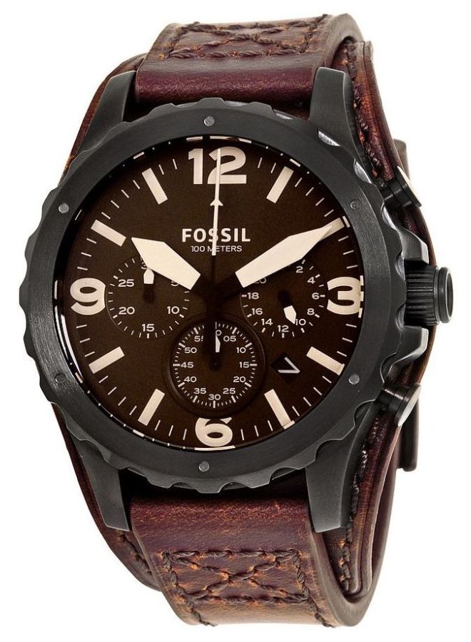 فوسيل ساعة يد نيت تناظرية من كوارتز  JR1511 للرجال