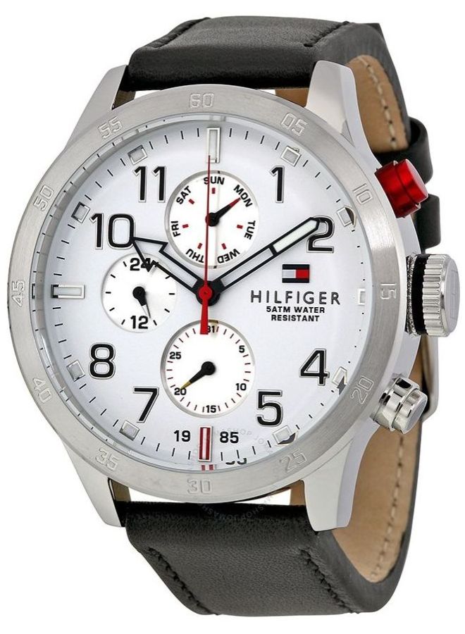 TOMMY HILFIGER men Leather Band Watch 1791138 