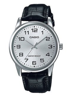 CASIO Men's Leather Analog Watch MTP-V001L-7BUDF - 42 mm - Black  - Image 1