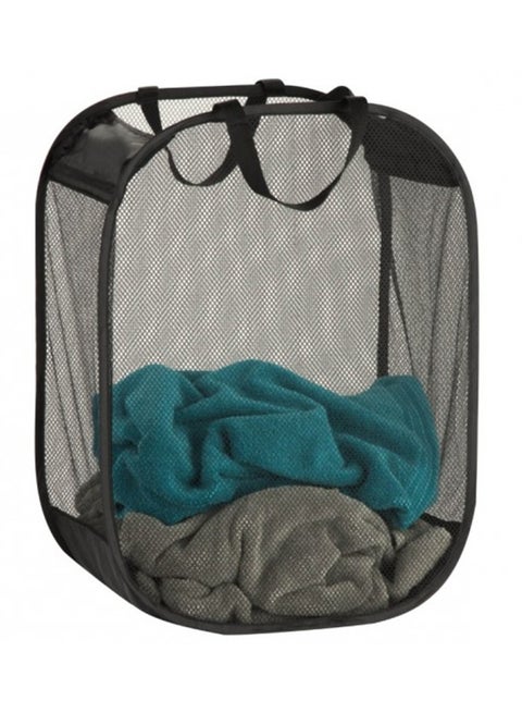 Mesh Laundry Basket Black 18x11x24inch