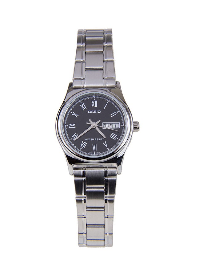 كاسيو ساعة يد كوارتز بعقارب وسوار من الإستانلس ستيل طراز LTP-V006D-1BUDF - 26 مم - فضي للنساء - Image 1