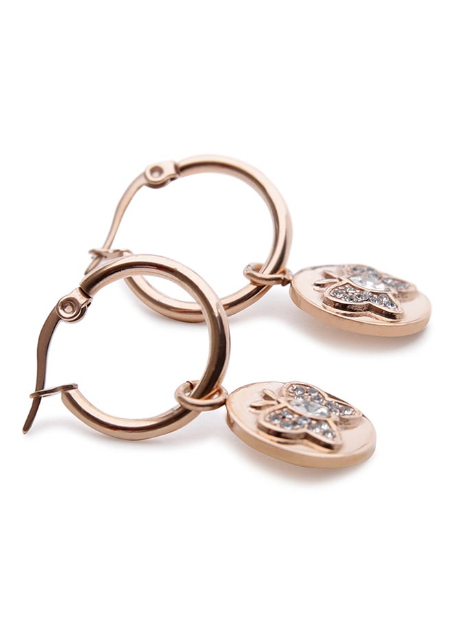 سي أو88 أقراط من الستيل مرصعة بحجر الزركونيا - Image 1