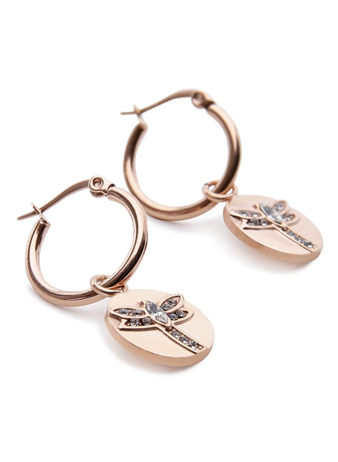 سي أو88 أقراط من الستيل مرصعة بحجر الزركونيا - Image 1