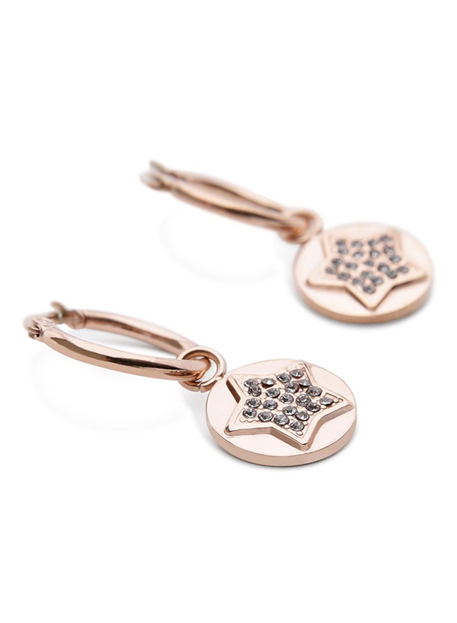 سي أو88 أقراط من الستيل مرصعة بحجر الزركونيا - Image 1