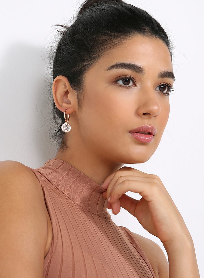 سي أو88 أقراط من الستيل مرصعة بحجر الزركونيا - Image 2