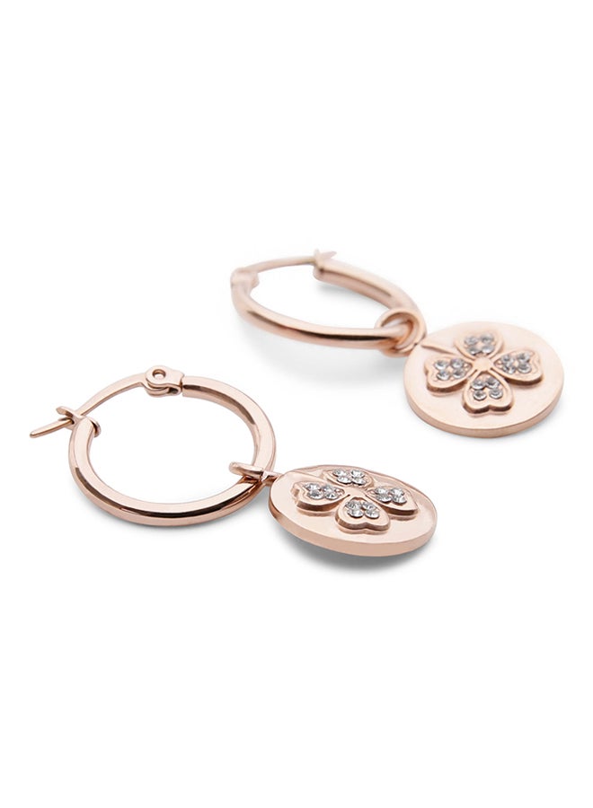 سي أو88 أقراط من الستيل مرصعة بحجر الزركونيا - Image 1