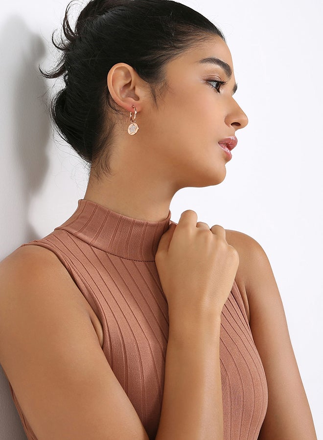 سي أو88 أقراط من الستيل مرصعة بحجر الزركونيا - Image 2