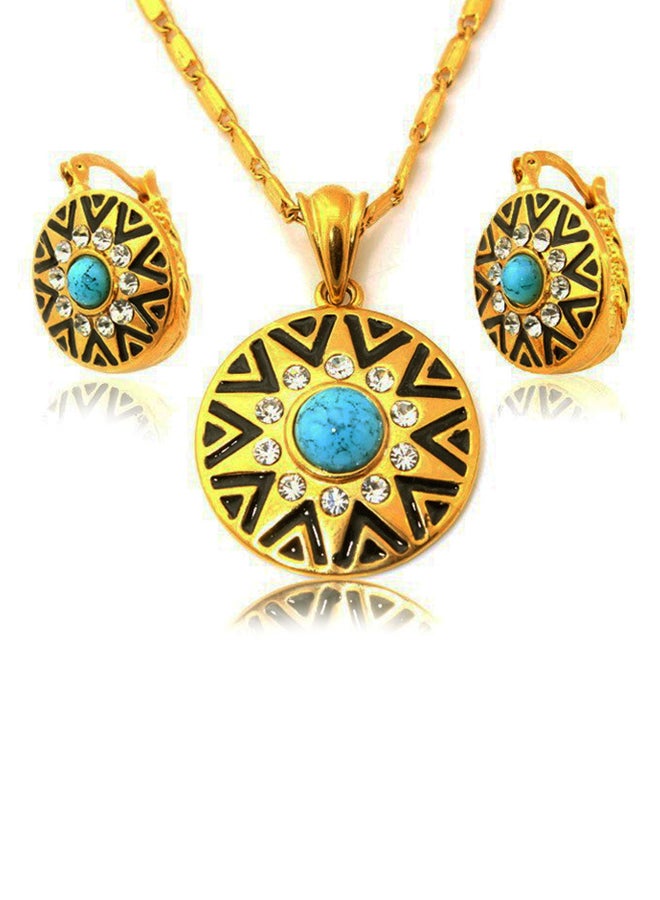 Austrian Blue Turquoise Jewelry Set - Image 1
