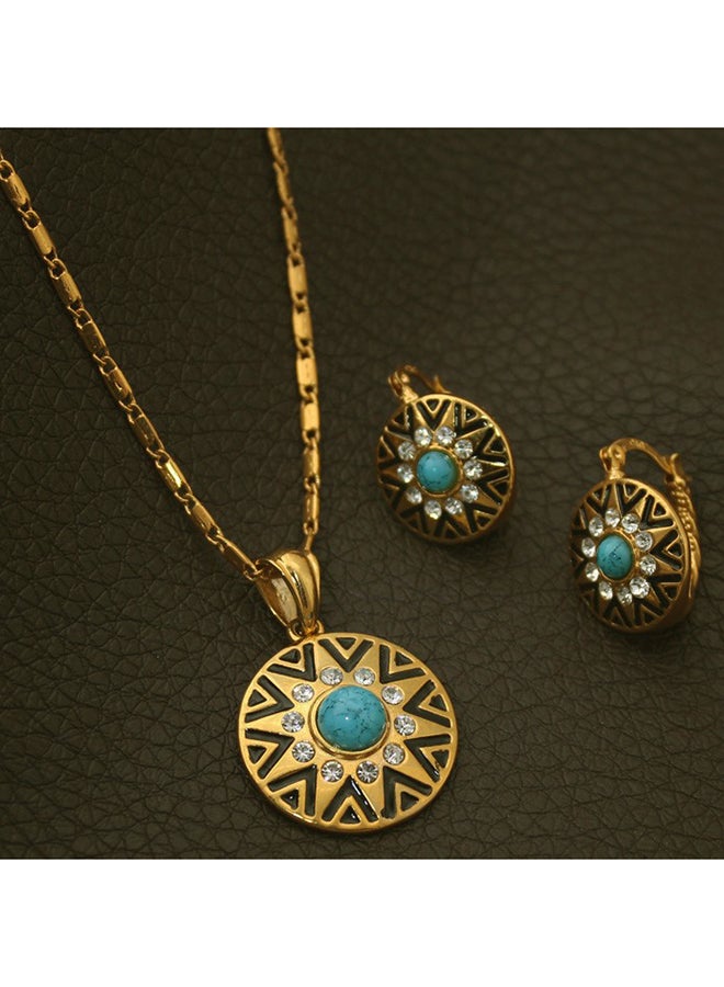 Austrian Blue Turquoise Jewelry Set - Image 3