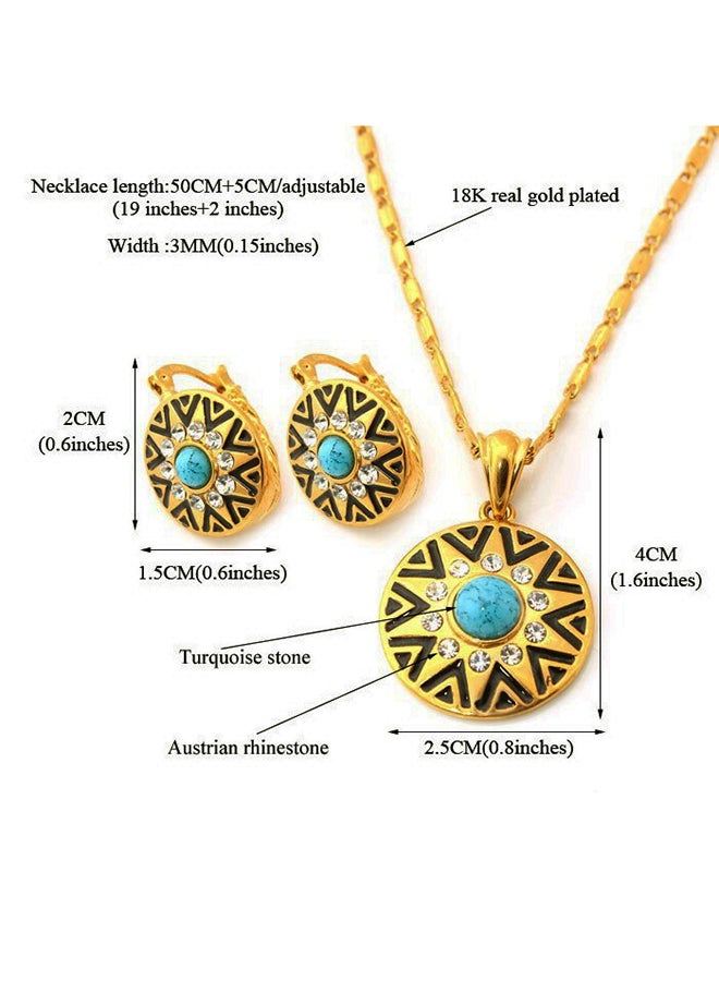 Austrian Blue Turquoise Jewelry Set - Image 2