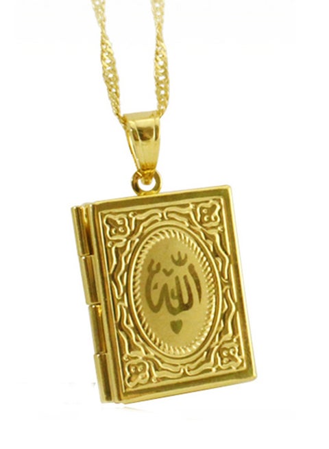 Allah Symbol Koran Muslim Book Pendant