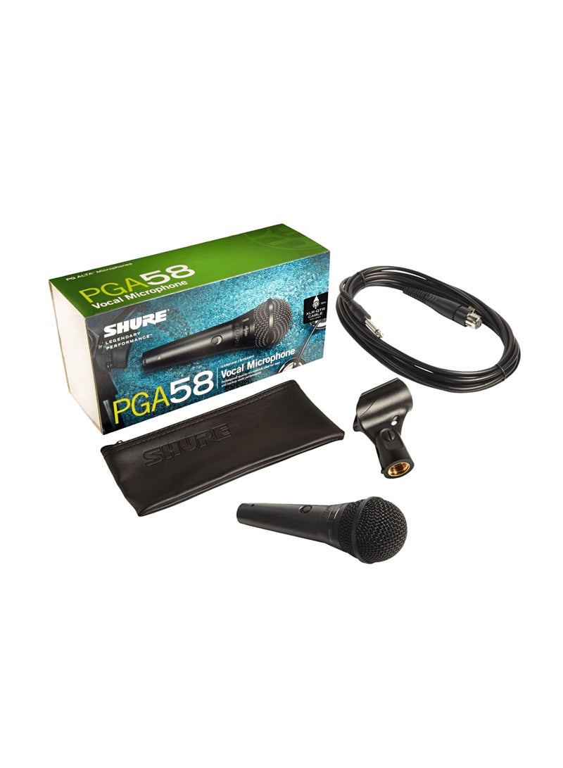 Shure - Cardioid Dynamic Handheld Microphone PGA58-QTR-E Black - Image 1