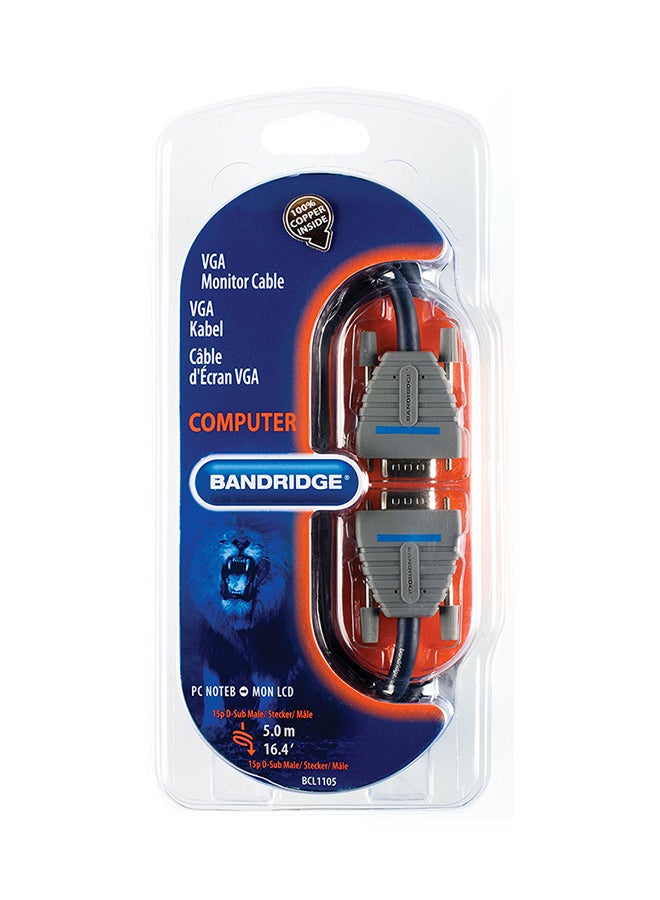 Bandridge VGA Monitor Cable Blue  - Image 5