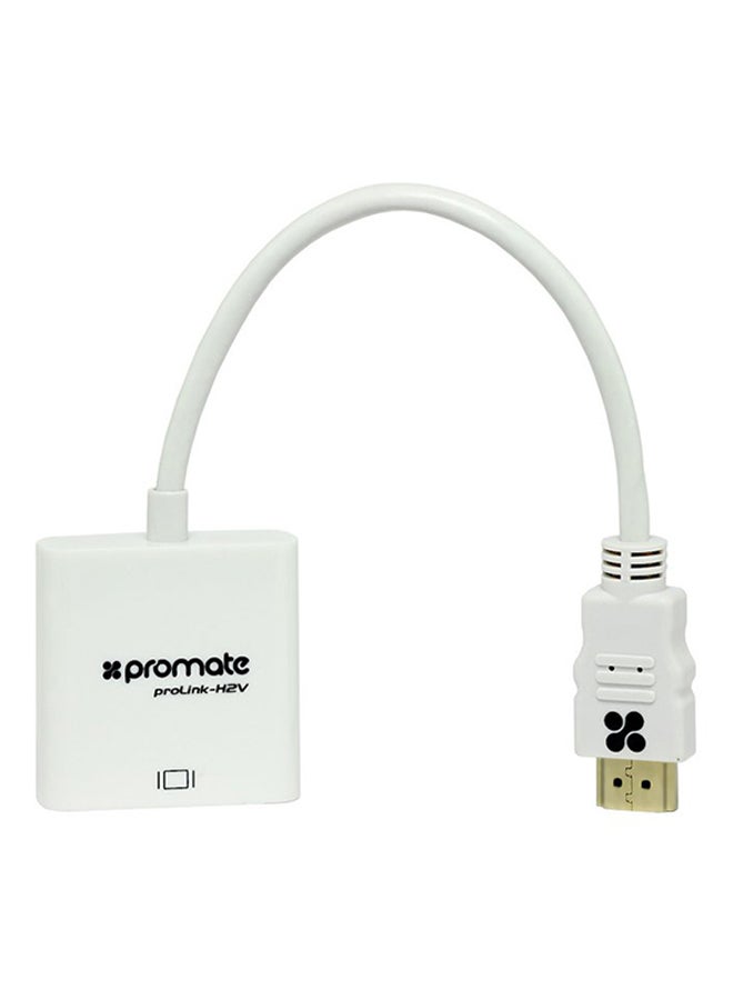 PROMATE - Hdmi To Vga Converter Adapter Kit White - Image 1