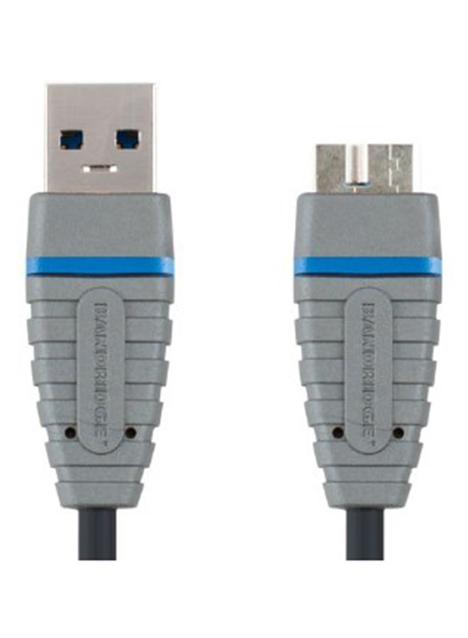 Bandridge USB-A 3.0 To Micro-B Cable Blue  - Image 4