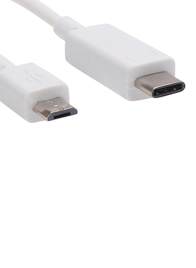 ساندبرغ وصلة USB-C لـ MicroUSB أبيض - Image 2
