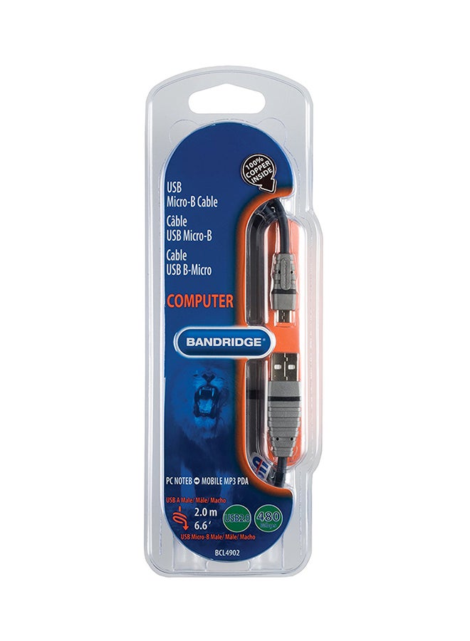 Bandridge - USB To Micro-B Cable Blue - Image 1