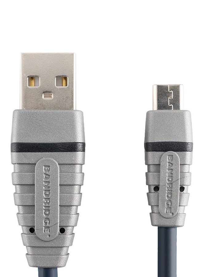Bandridge USB To Micro-B Cable Blue  - Image 1