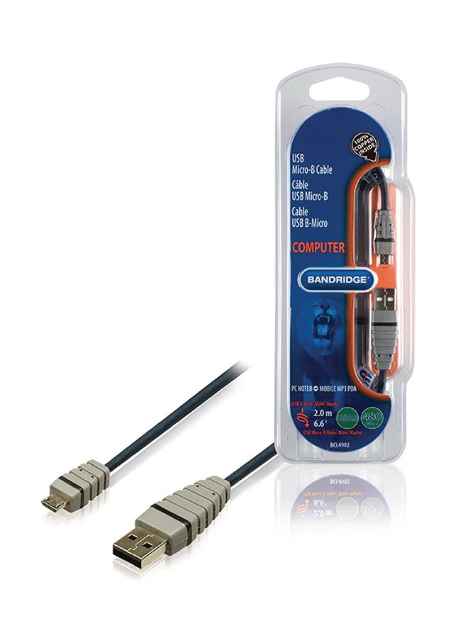 Bandridge - USB To Micro-B Cable Blue - Image 1