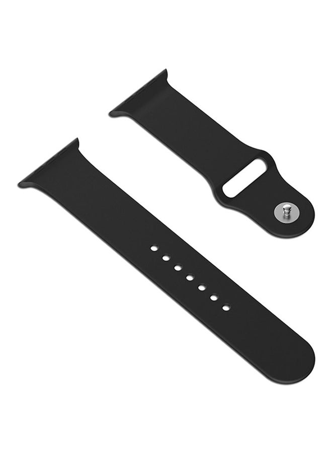Ozone - Silicone Replacement Band For Apple Watch 38mm Black - Image 1