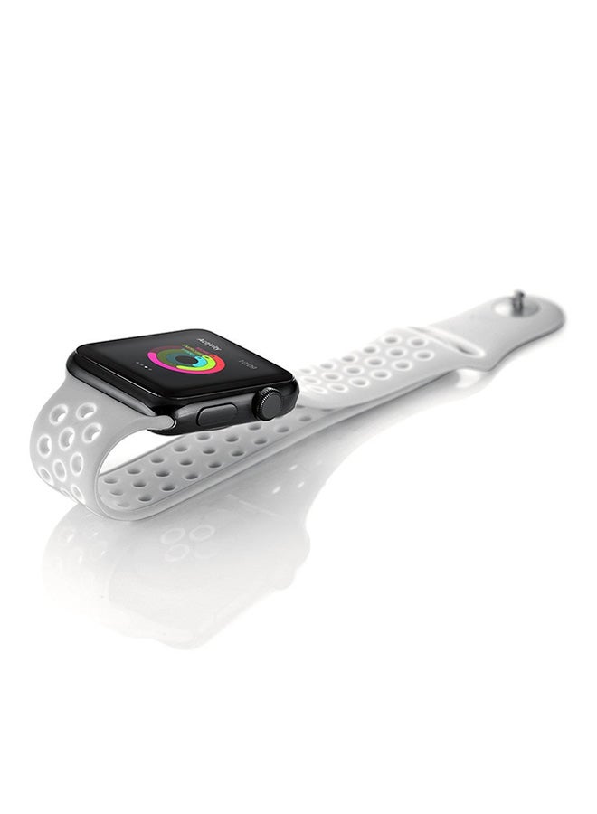 Ozone - Silicone Replacement Band For Apple Watch 38mm White - Image 1