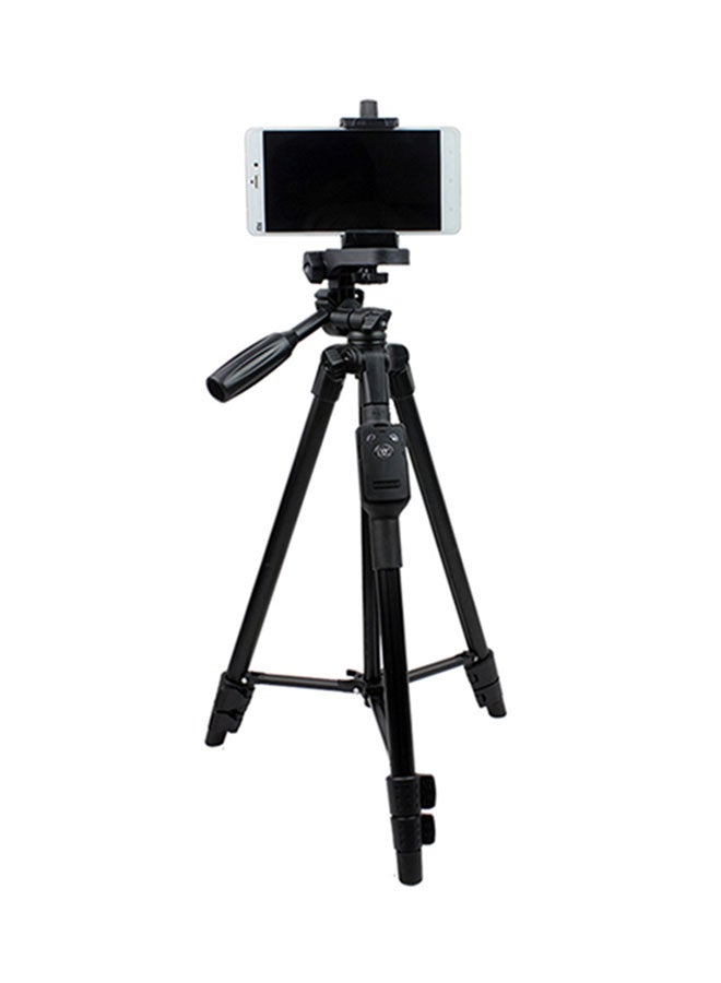 Yunteng - Lightweight Aluminum Tripod With Bluetooth Shutter Black - Image 1