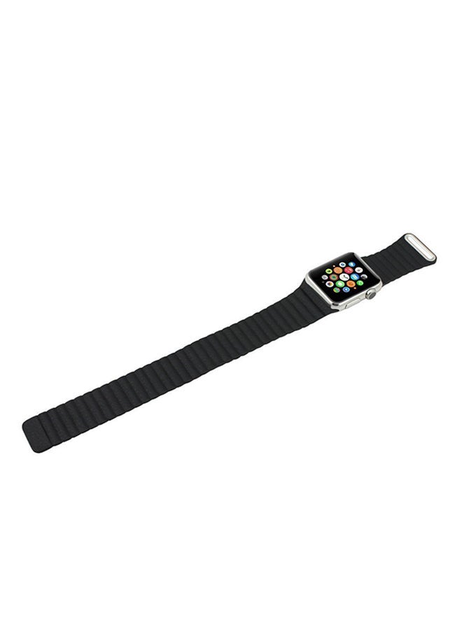 Ozone - Magnetic Leather Wrist Loop Strap For Apple Watch 42mm Black - Image 1